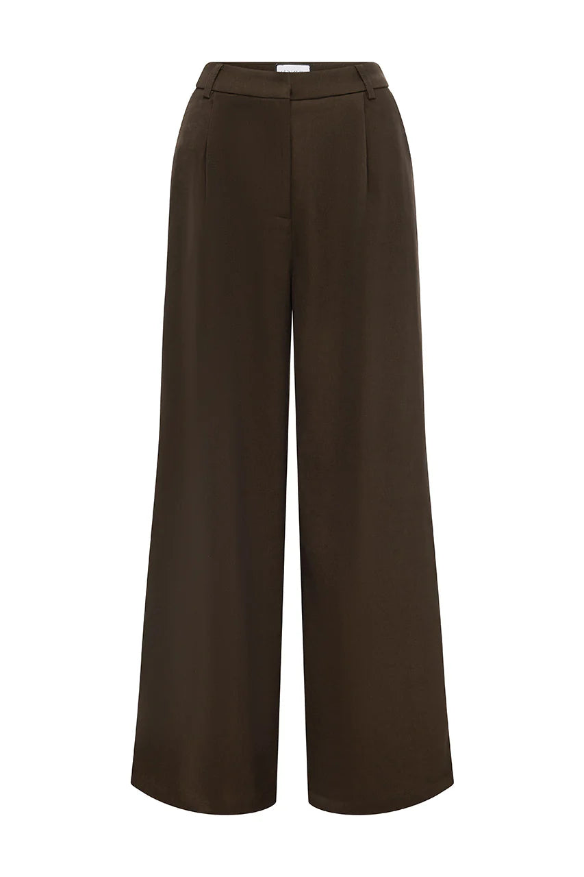 Arla Wide Leg Pants - Chocolate