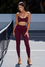 Load image into Gallery viewer, Bree Top &amp; Shanti Leggings - Cherry
