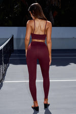 Load image into Gallery viewer, Bree Top &amp; Shanti Leggings - Cherry
