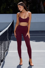 Load image into Gallery viewer, Bree Top &amp; Shanti Leggings - Cherry
