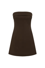 Load image into Gallery viewer, Zarla Strapless Mini Dress - Chocolate
