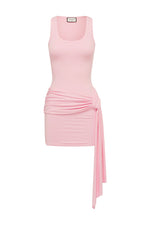 Load image into Gallery viewer, Felix Tie Front Mini Dress - Musk
