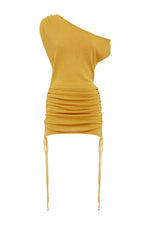 Load image into Gallery viewer, Kelsa One Shoulder Mini Dress - Mango
