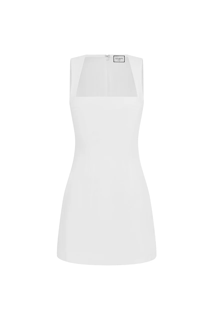 Kody Square Neck Mini Dress - White