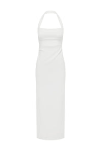 Franca Halter Midi Dress - White