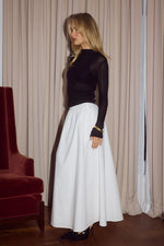 Load image into Gallery viewer, Zima Flowy A-Line Midi Skirt - White
