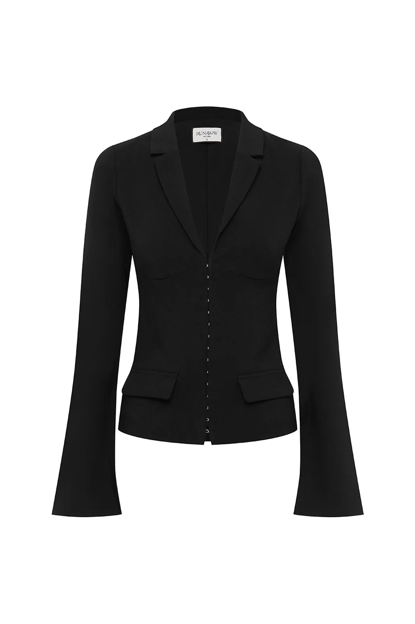 Tashi Blazer Top - Black