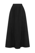 Load image into Gallery viewer, Zima Flowy A-Line Midi Skirt - Black
