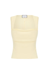 Kody Square Neck Top - Lemon