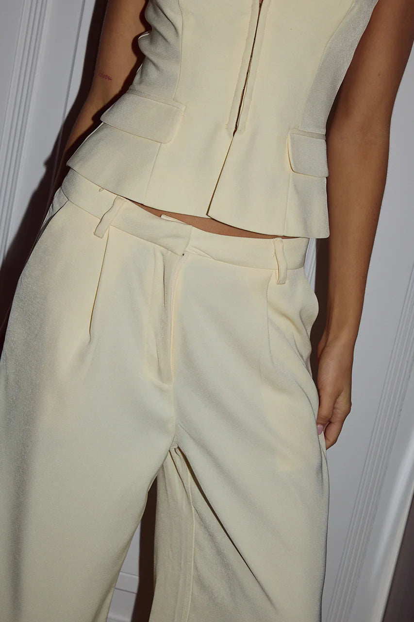 Arla Wide Leg Pants - Butter