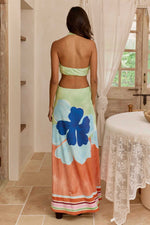 Load image into Gallery viewer, Aura Halter Neck Maxi Dress - Montario Blue
