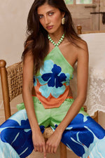 Load image into Gallery viewer, Aura Halter Diamond Top - Montario Blue
