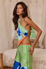 Load image into Gallery viewer, Aura Halter Diamond Top - Montario Blue

