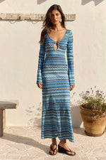 Load image into Gallery viewer, Astra Long Sleeve Maxi Dress - Rommi Blue
