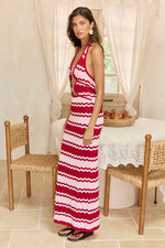 Load image into Gallery viewer, Oriana Halter Knit Maxi Dress - Pink Multi
