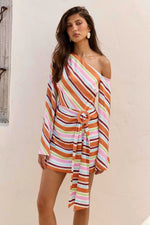 Load image into Gallery viewer, Tullah One Shoulder Mini Dress - Tullah Orange
