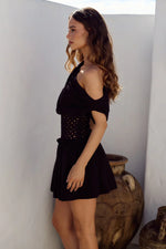 Load image into Gallery viewer, Lizzy One Shoulder Mini Dress - Black
