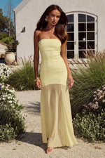 Load image into Gallery viewer, Remi Strapless Maxi Dress - Lemon
