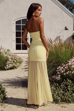 Load image into Gallery viewer, Remi Strapless Maxi Dress - Lemon
