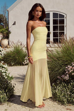 Load image into Gallery viewer, Remi Strapless Maxi Dress - Lemon

