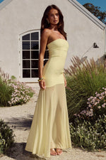 Load image into Gallery viewer, Remi Strapless Maxi Dress - Lemon
