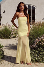 Load image into Gallery viewer, Remi Strapless Maxi Dress - Lemon
