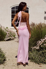 Load image into Gallery viewer, Lina Halter Draped Maxi Dress - Musk
