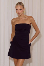 Load image into Gallery viewer, Cairo Strapless Mini Dress - Black
