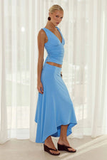 Load image into Gallery viewer, Lune Handkerchief Midi Skirt - Azure
