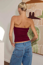 Load image into Gallery viewer, Ashton Strapless Top - Berry
