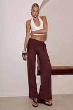 Load image into Gallery viewer, Tolani Side Tie Pants - Espresso
