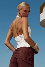 Load image into Gallery viewer, Andie V-Neck Halter Top - White
