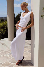 Load image into Gallery viewer, Lune Handkerchief Midi Skirt - White
