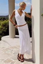 Load image into Gallery viewer, Lune Handkerchief Midi Skirt - White
