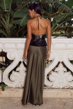 Load image into Gallery viewer, Torren Low Waist Maxi Skirt - Olive
