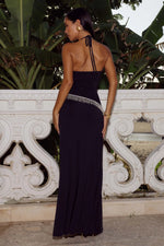 Load image into Gallery viewer, Manon Halter Scoop Neck Maxi Dress - Black
