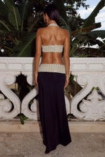 Load image into Gallery viewer, Ziva Sequin Waistband Maxi Skirt - Black
