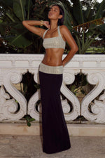 Load image into Gallery viewer, Ziva Sequin Waistband Maxi Skirt - Black

