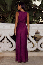 Load image into Gallery viewer, Uma Cowl Maxi Dress - Plum
