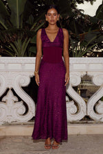 Load image into Gallery viewer, Uma Cowl Maxi Dress - Plum
