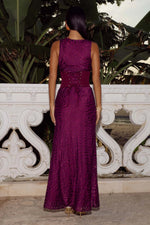 Load image into Gallery viewer, Uma Cowl Maxi Dress - Plum
