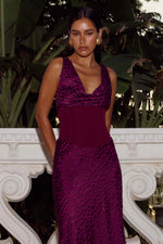 Load image into Gallery viewer, Uma Underbust Waist Bustier - Plum
