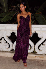Load image into Gallery viewer, Brinley Halter Maxi Dress - Plum

