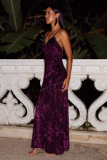 Load image into Gallery viewer, Brinley Halter Maxi Dress - Plum
