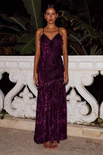 Load image into Gallery viewer, Brinley Halter Maxi Dress - Plum
