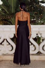 Load image into Gallery viewer, Virelle Halter Cutout Maxi Dress - Black

