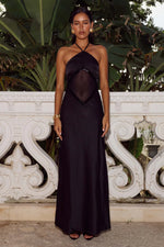 Load image into Gallery viewer, Virelle Halter Cutout Maxi Dress - Black
