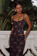 Load image into Gallery viewer, Kiani Lace Bustier - Black
