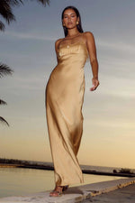 Load image into Gallery viewer, Carissa Scoop Neck Maxi Dress - Honey
