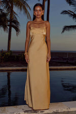 Load image into Gallery viewer, Carissa Scoop Neck Maxi Dress - Honey
